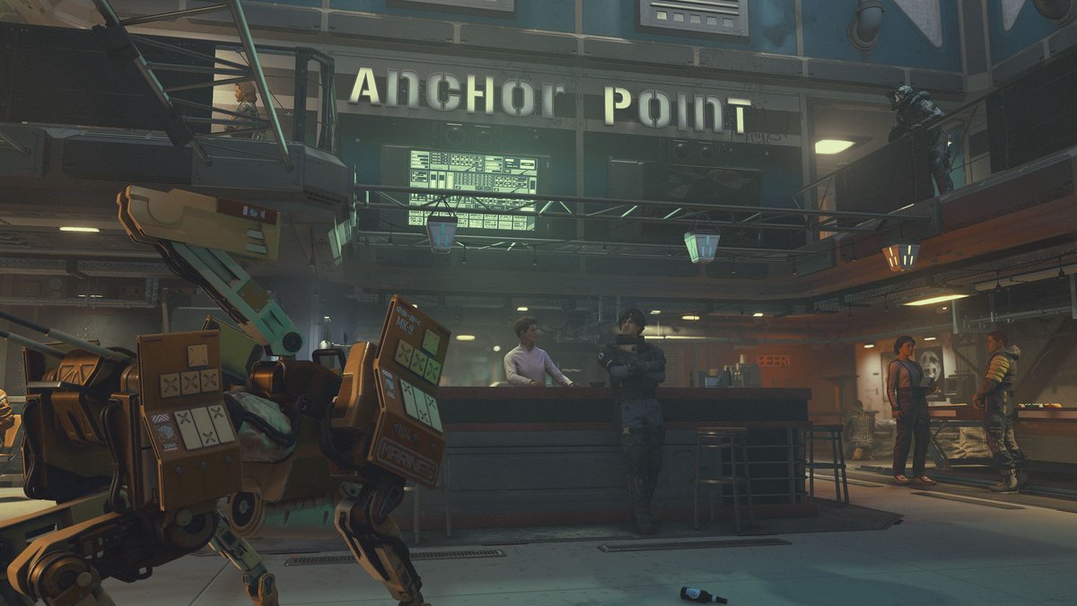 e-commerce, post-apocalyptic, bar, robot, soldier