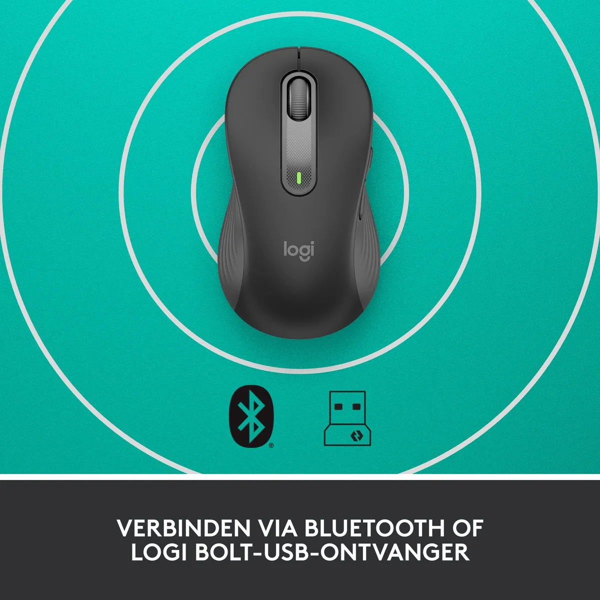 Logitech Signature M650 L - Draadloze Muis voor linkshandigen - Graphite
