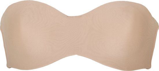 strapless draagback, nude kleur, foam cups, geen patroon, draadloos
