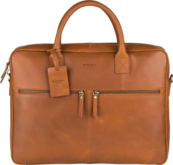BURKELY Unisex Bart Laptoptas - 15.6'' - Cognac