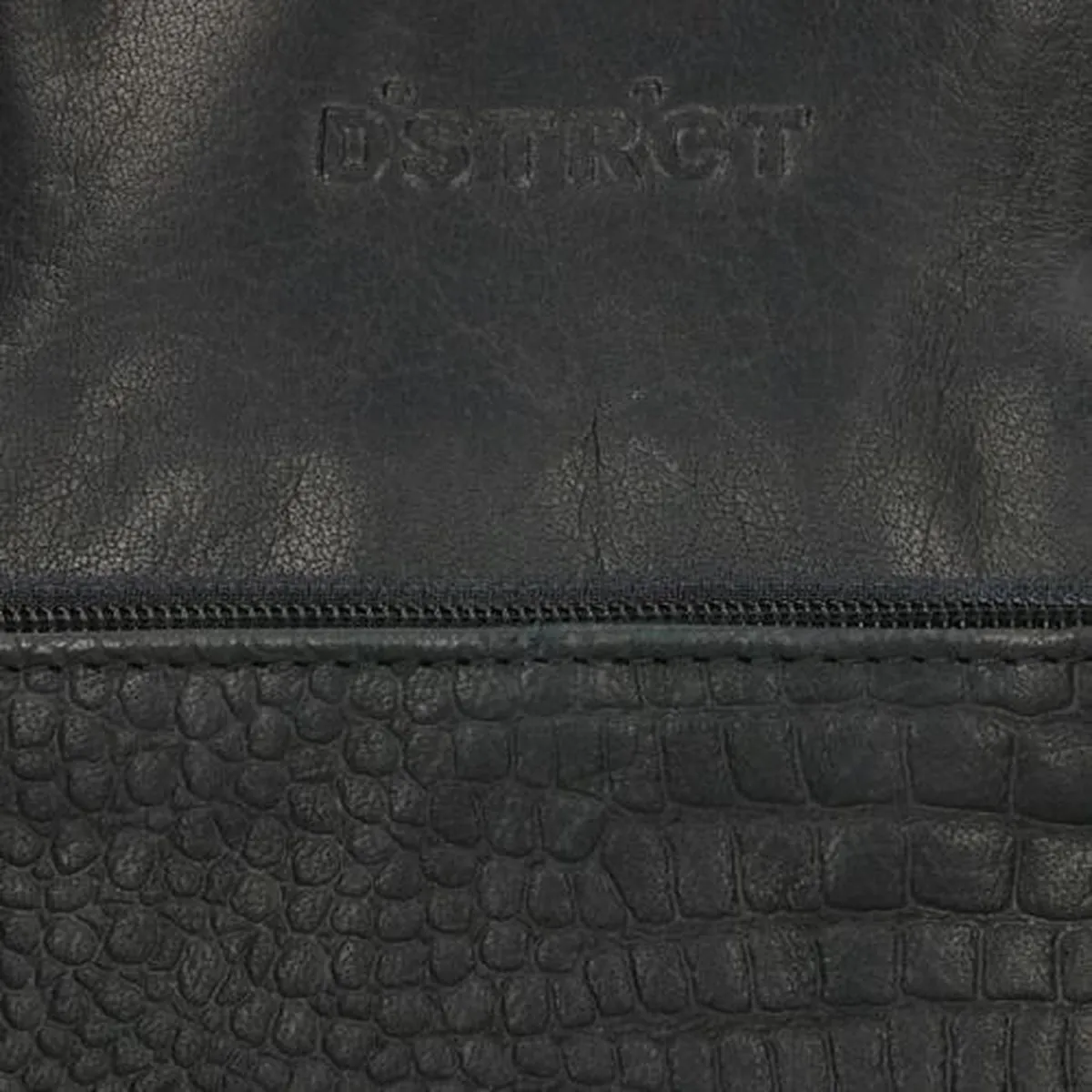 DSTRCT Schoudertas Croco Leer - zwart