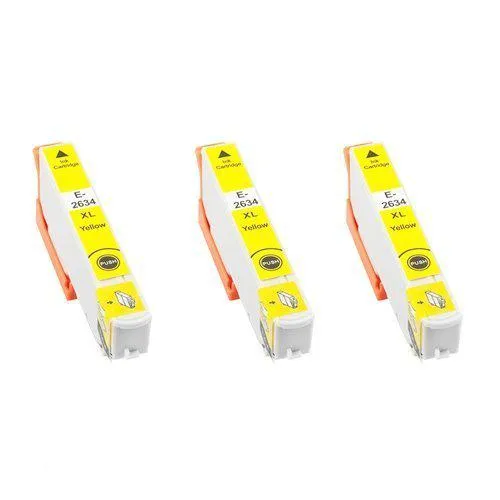 Epson compatible T2634 (T26XL) inktcartridge geel, 3 pak