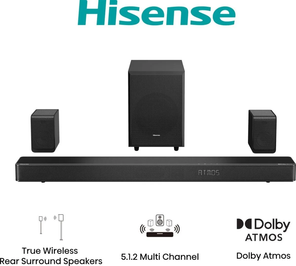 soundbar, bluetooth, 5.1.2, dolby atmos, surround-sound