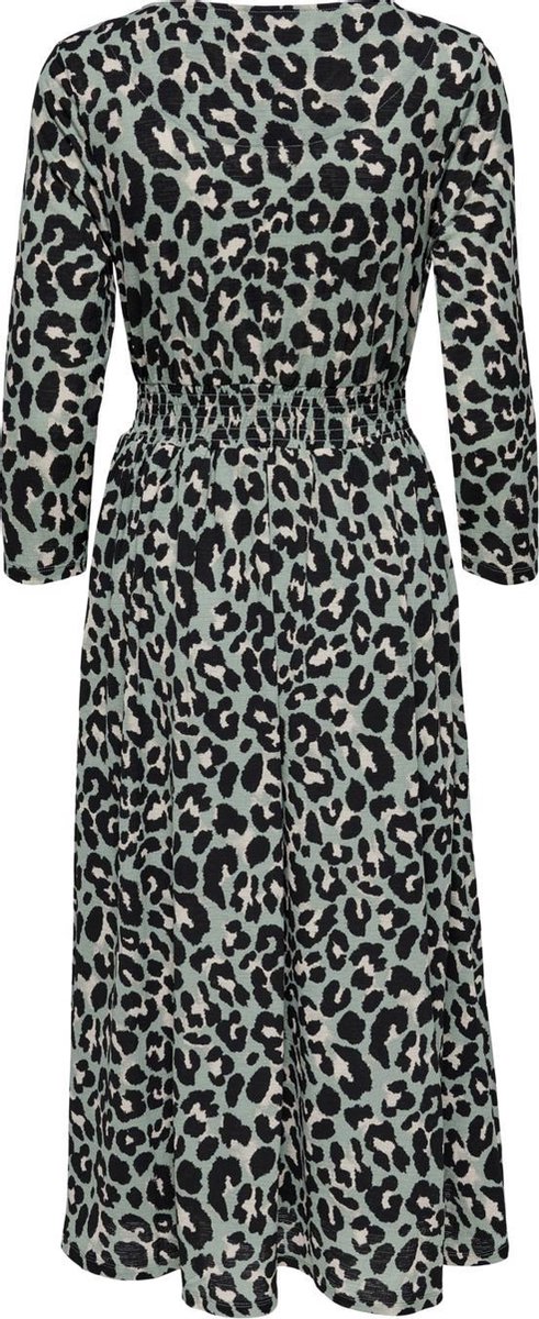 Only Maat L Onlfeline 3/4 Dress Jrs Cs  Chinois Green/leo Black