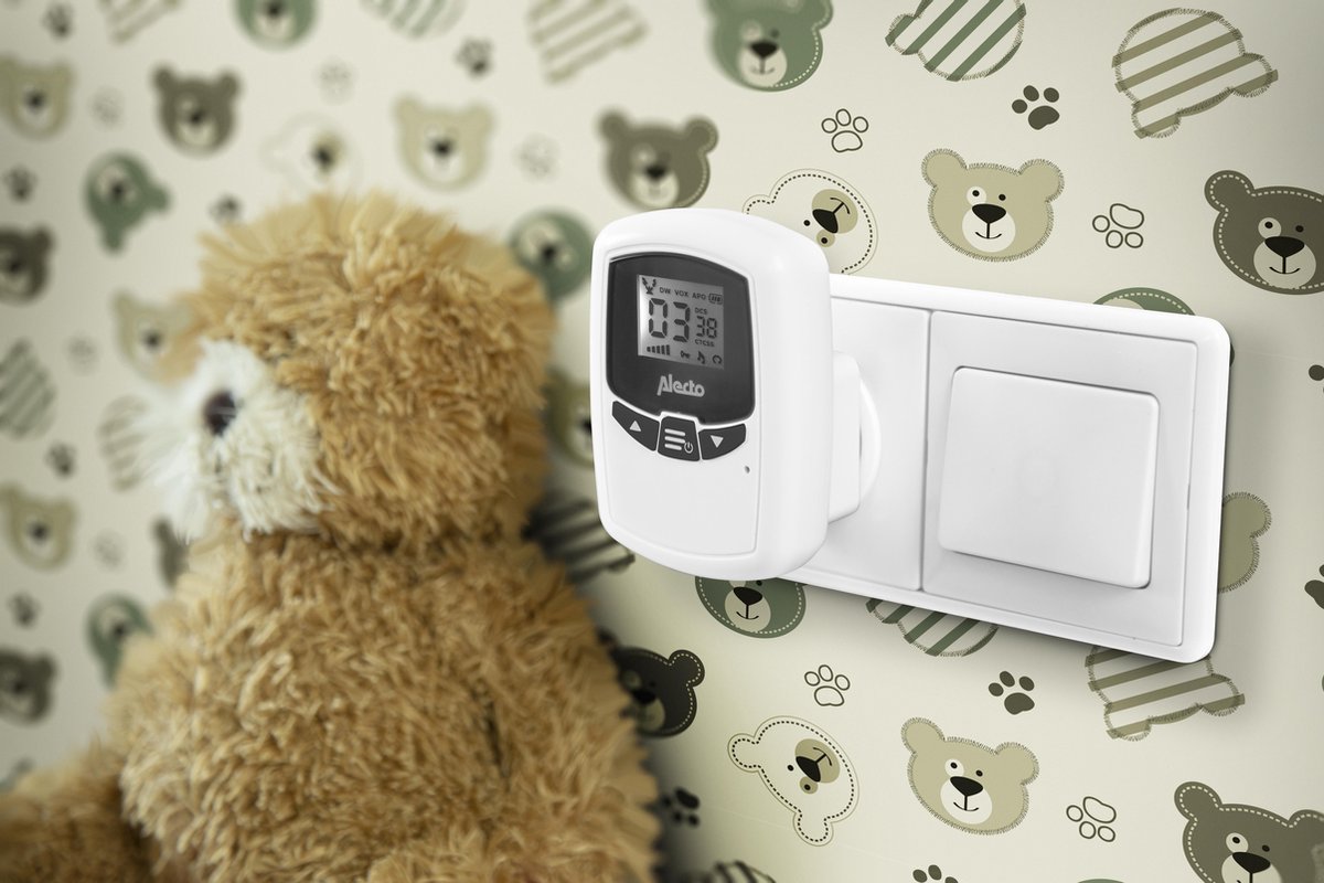 Alecto DBX-80 - Babyfoon met groot bereik - Tot 3km - Wit/Antraciet