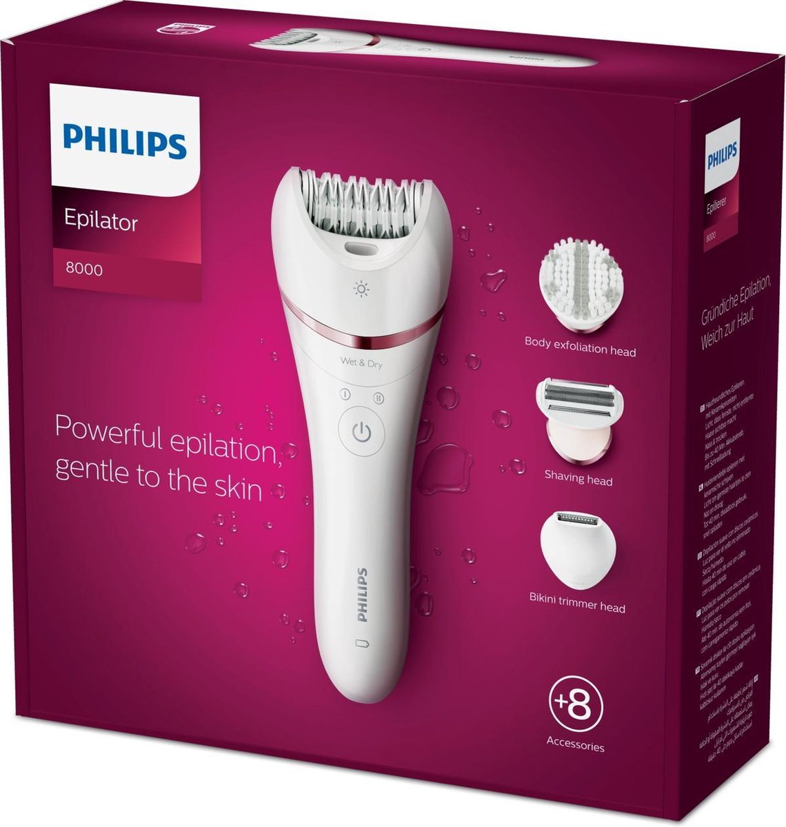 Philips Series 8000 BRE735/00 - Wet & Dry - Epilator