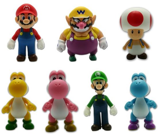 4bd4-709e-4cac-be5b-9dccf4ebd015 Nintendo: Figures - 13cm: Series 2 - Super Mario action figure Yoshi geel
