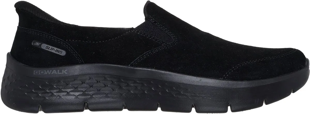 slipper, slip-ons, zwart, suede, platform