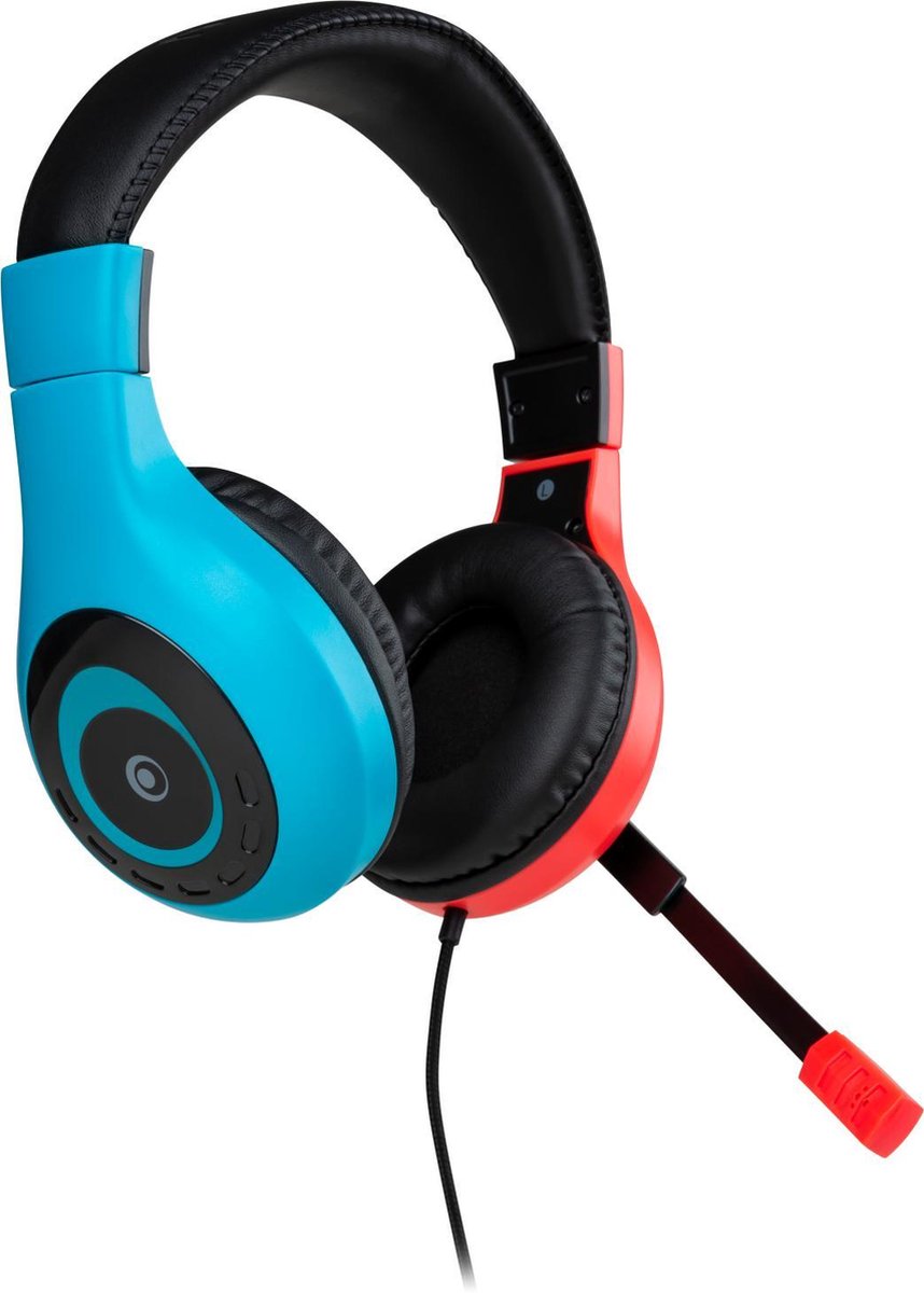 Bigben Stereo Gaming Headset V1 - Nintendo Switch - Neon Rood/Blauw