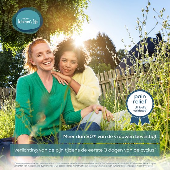 Beurer EM 55 Menstrual Relax+ - Menstruatie & endometriose pijnverlichting - TENS en Warmte 43°C - M