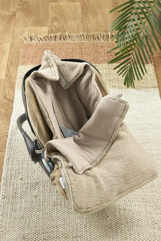Meyco Baby Teddy voetenzak - sand - 40x82cm