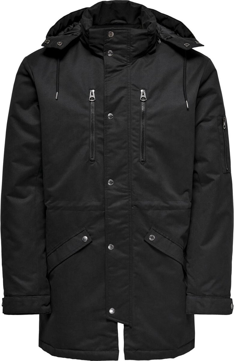 Only & Sons - maat L- Jas Onsklaus Winter Parka Otw Noos 22019700 Black Mannen