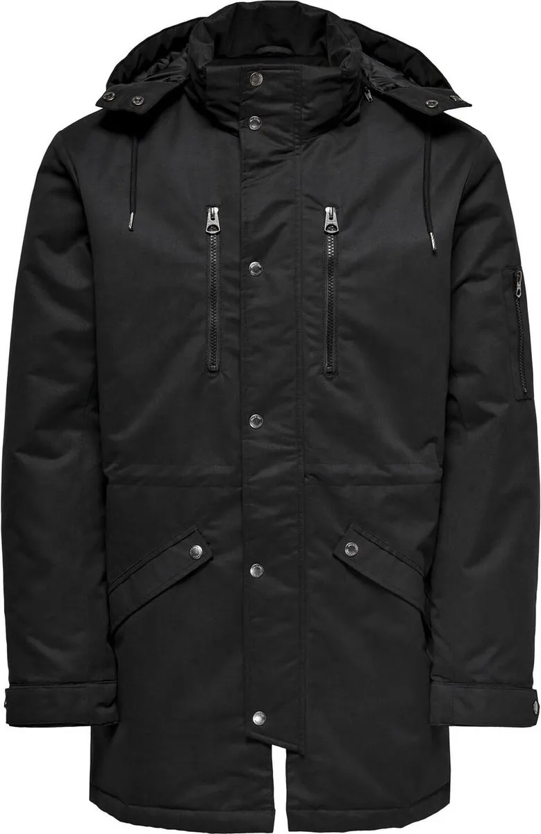 Only & Sons - maat L- Jas Onsklaus Winter Parka Otw Noos 22019700 Black Mannen