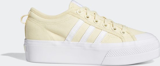 adidas - maat 39 1/3- Nizza Platform W Dames Sneakers - Yellow