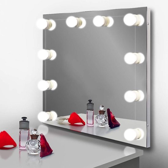 Hollywood Spiegellampen – Spiegelverlichting met 10 LED lampen – Dimbare Make Up Spiegel lamp – 4 me