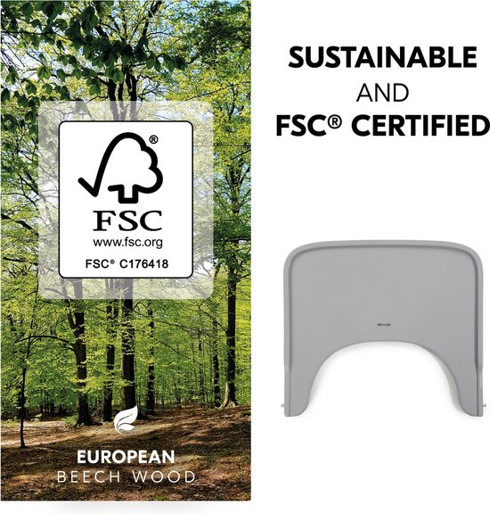 Hauck Alpha Houten Eet- & speelblad - grey