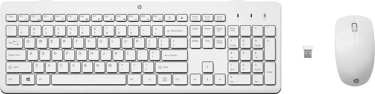 HP 230 draadloze muis- en toetsenbordcombinatie set wit