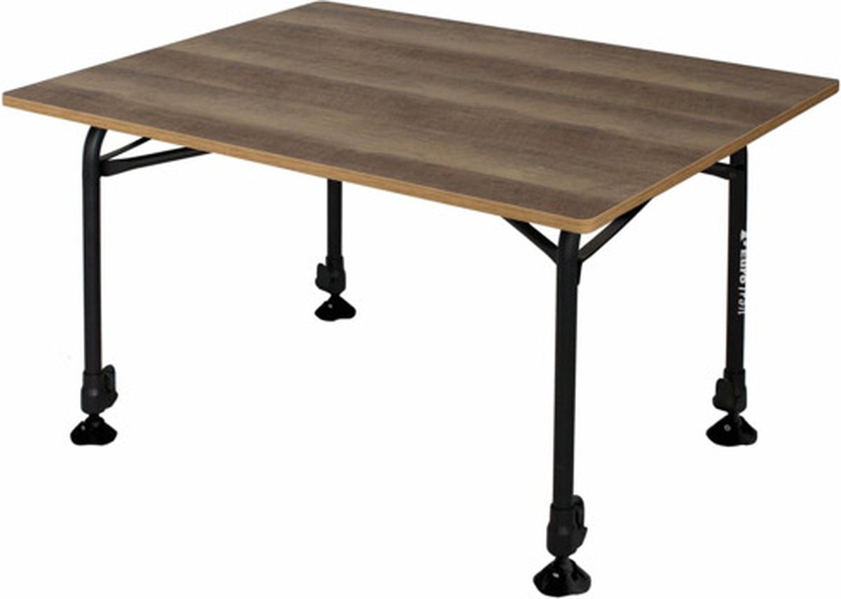 bureau, tafel, houten blad, metalen poten, verstelbaar/klapbaar
