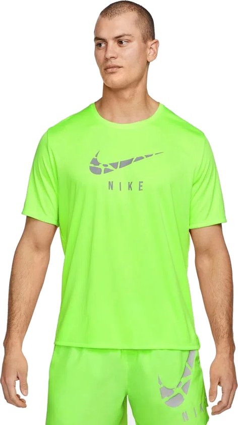 Nike Maat M  Dri-Fit Run Division sportshirt heren donkergroen