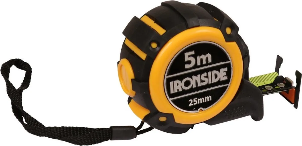 tape measure, blauwe, geel, uitrolarie, schild