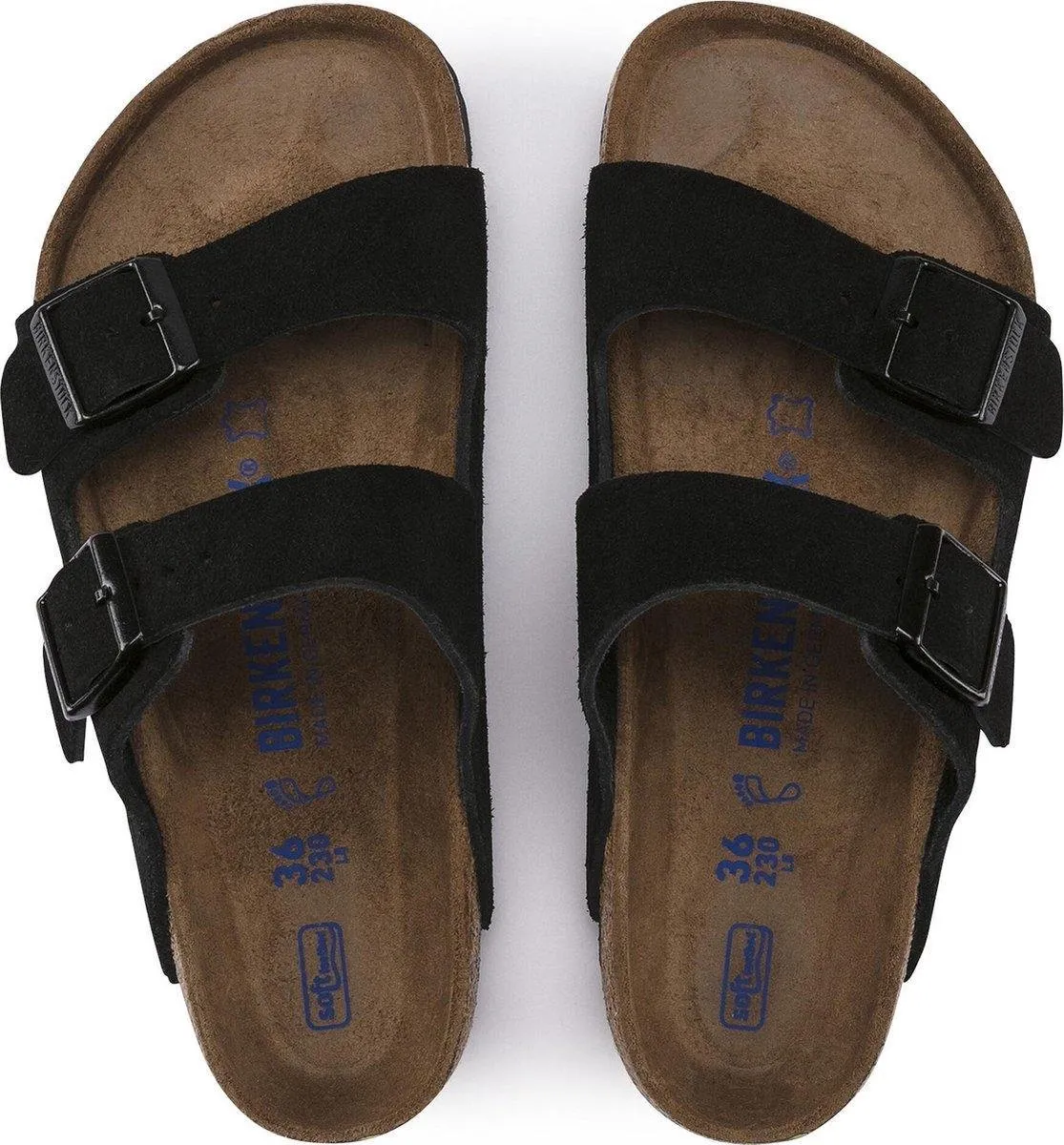 Birkenstock - maat 36- Arizona SFB VL Black Narrow Dames Slippers Black