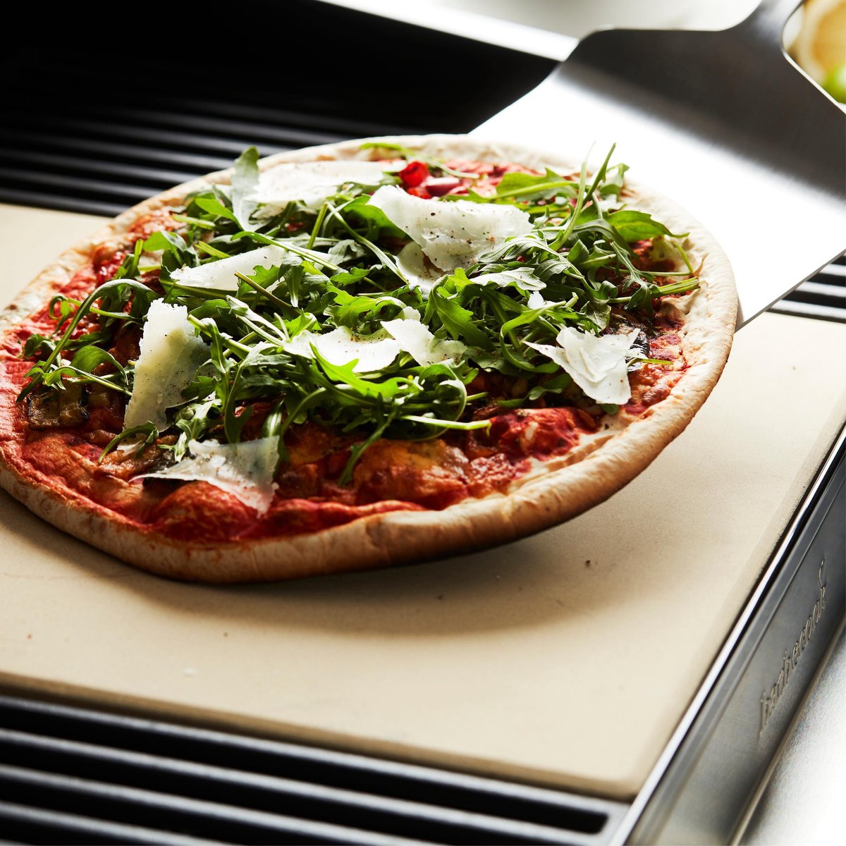 Barbecook BBQ Pizzaplaat – Pizzasteen – Voor Barbecue – Rechthoekig – 43 x 35 cm – Creme