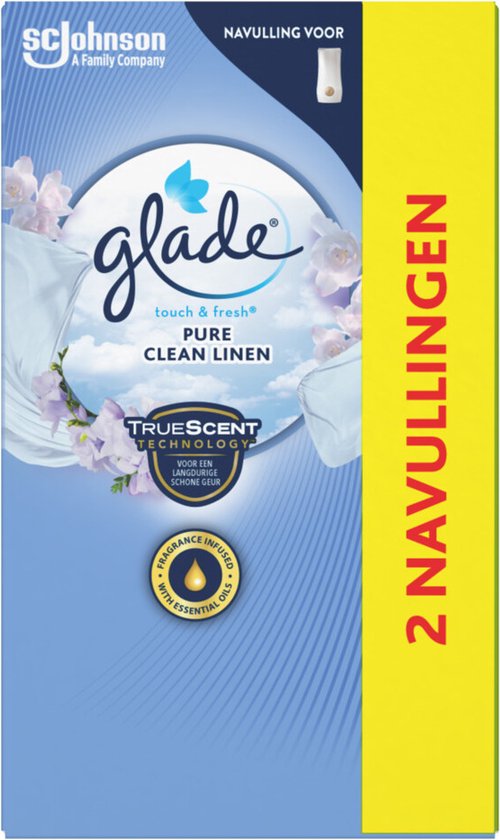 Glade Touch & Fresh Pure Clean Linen twee navullingen 2 x 10ML