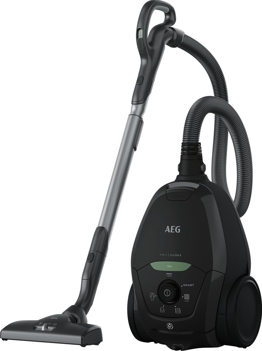 AEG VX82-1-ECO Line - Stofzuiger met zak - Zwart - Parketborstel - Stil - Hepa 13