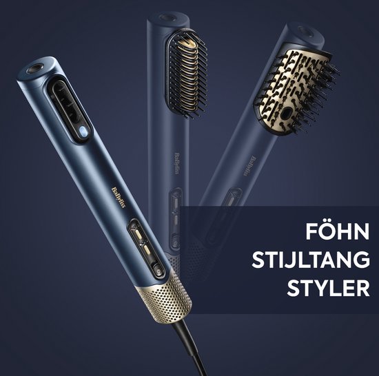 BaByliss 3-in-1 Wet to Dry Air Wand AS6550E Föhn - Drogen / Stylen / Volume - High Speed Digitale Ha