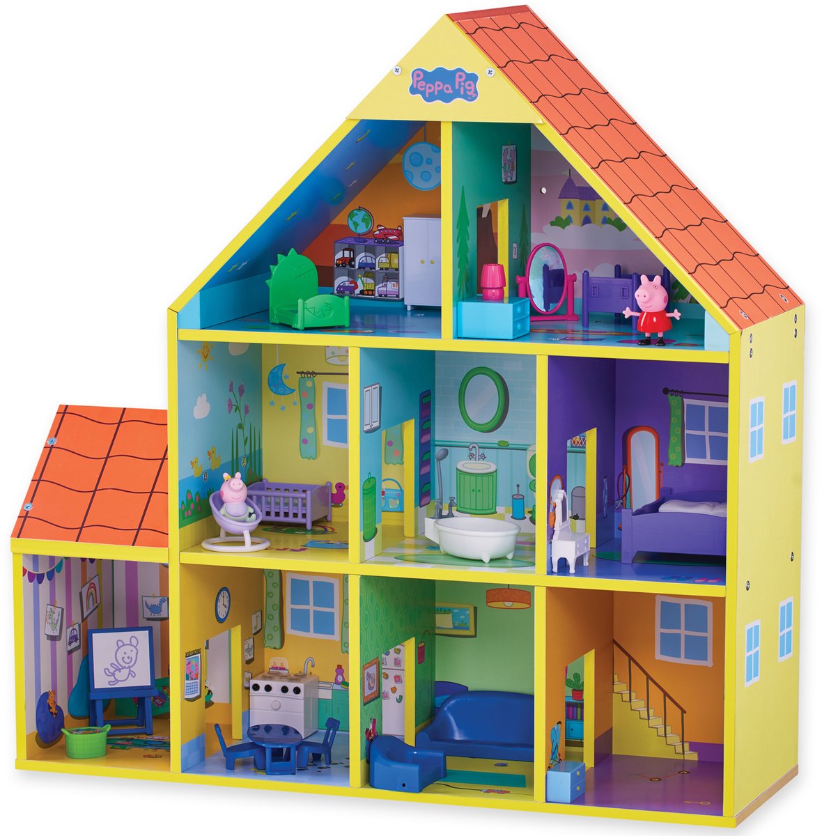  speelhuis,  Peppa Pig,  dollhouse,  houten,  speelgoed