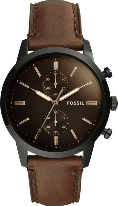 Fossil Zwart Mannen Horloge - 44 mm