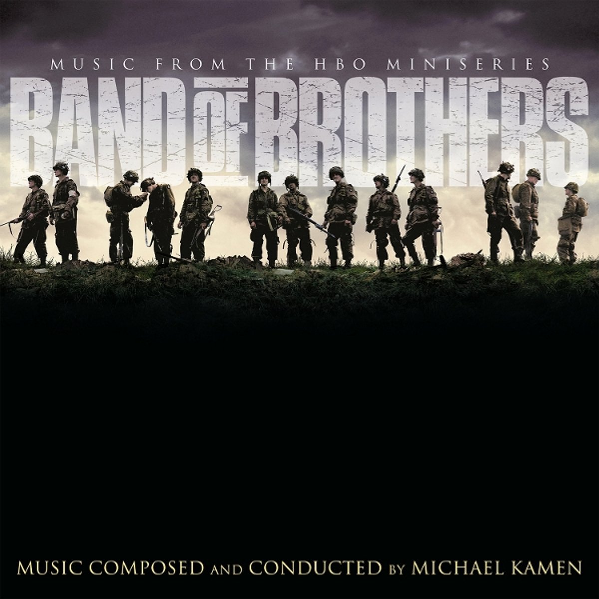 groep soldaten, militaire uniformen, riffels, terrein, band of brothers poster