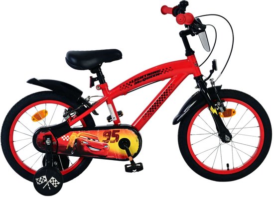 Disney Cars Kinderfiets - Jongens - 16 inch - Rood - Twee handremmen