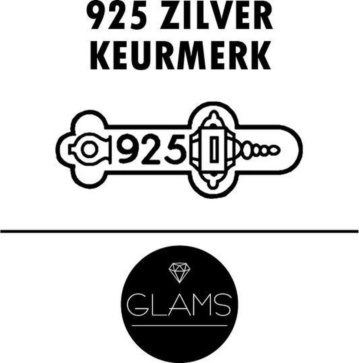 Glams Bangle Dop Ovale Buis 4 X 60 mm - Zilver