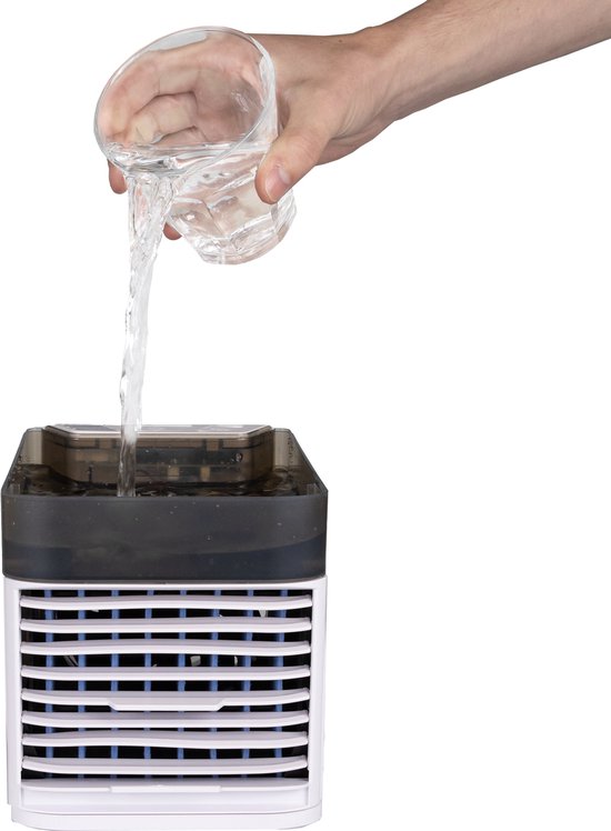 Mini Aircooler met Water USB-C - Nevelfunctie - Draadloos - Ventilator - Luchtkoeler - Luchtcooler -