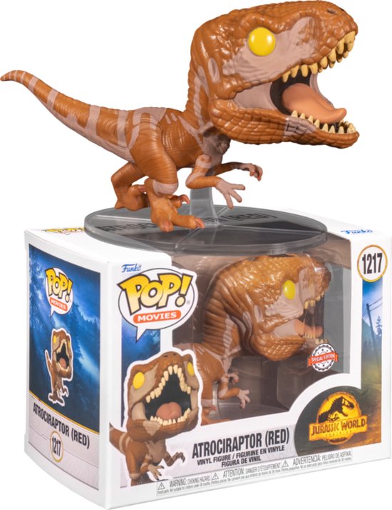Funko Pop #1217  Jurassic World - Atrociraptor Red  Exclusive