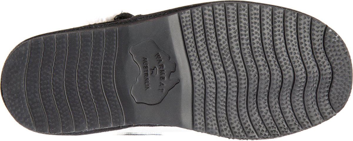 Warmbat - Maat 40 - Willow Women Suede Dames Sloffen - Zwart