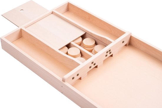 Longfield Sjoelbak Deluxe Premium - 200 cm - met 30 Sjoelstenen - Wedstrijdsjoelbak - Hoge kwaliteit