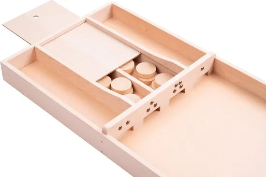 Longfield Sjoelbak Deluxe Premium - 200 cm - met 30 Sjoelstenen - Wedstrijdsjoelbak - Hoge kwaliteit