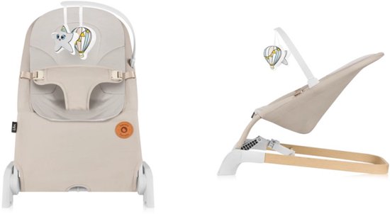 kinderwagen, babywagen, houten bodem, verstelbare zit, neutrale kleur