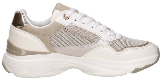 sneaker, sportshoe, mesh, chunky sole, beige white