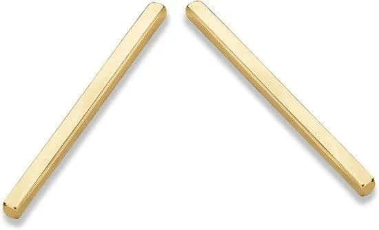 Casa Jewelry Oorhangers Stick - Goud Verguld - 5 cm