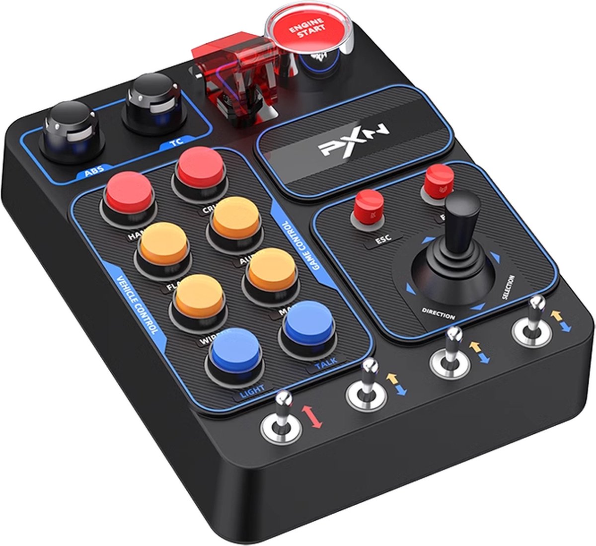 PXN CB-1 - Control Box - Racesimulator Centrale- Buttonbox Simracing - Controlebox - Multifunctioneel - Aangepaste Race Game Accessoires