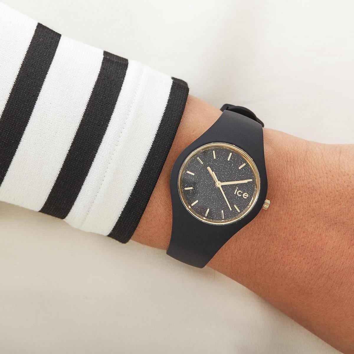 Ice Watch IW001349 ICE glitter Horloge - Siliconen - Zwart - 34mm