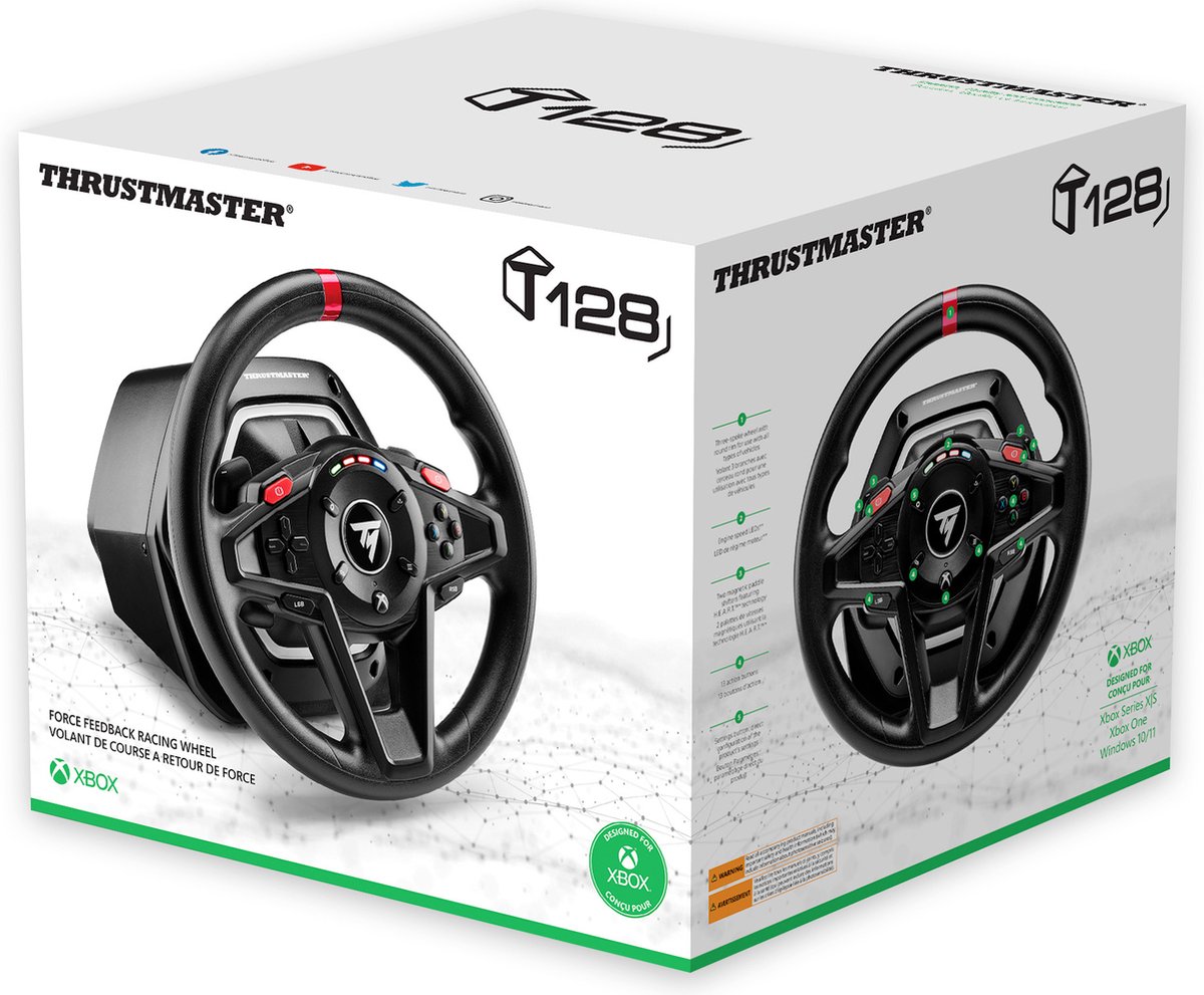Thrustmaster T128-X - Racestuur en Pedalen - Force Feedback & Magnetische Flippers - voor XBOX Series, PC - geschikt voor Forza Horizon 6