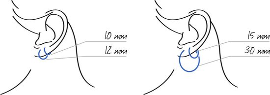 Silver Lining Draadoorringen - Zilver - Ronde buis 1.9 mm - 50 mm