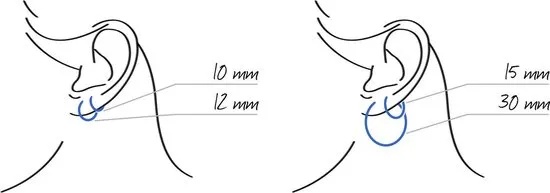 Silver Lining Draadoorringen - Zilver - Ronde buis 1.9 mm - 50 mm