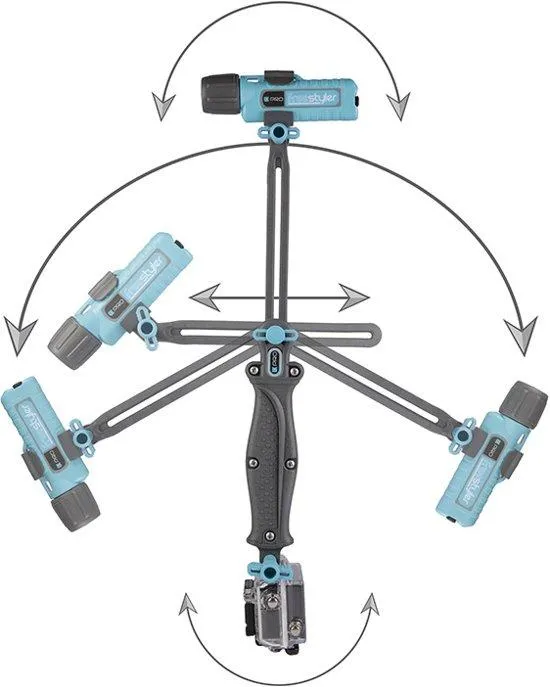 UKPro Freestyler Video Lighting Kit voor GoPro's - grijs