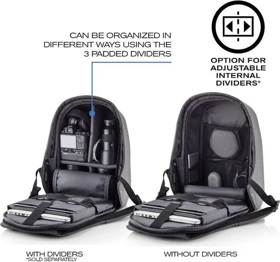 XD Design Bobby Hero XL Anti-Diefstal Rugzak 21,5 liter - Grijs