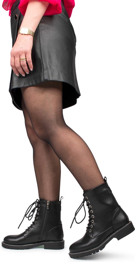 Posh by Poelman - Maat 40 - KIEK Dames Enkellaars - Zwart